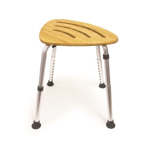 Adjustable Bamboo Bath Stool