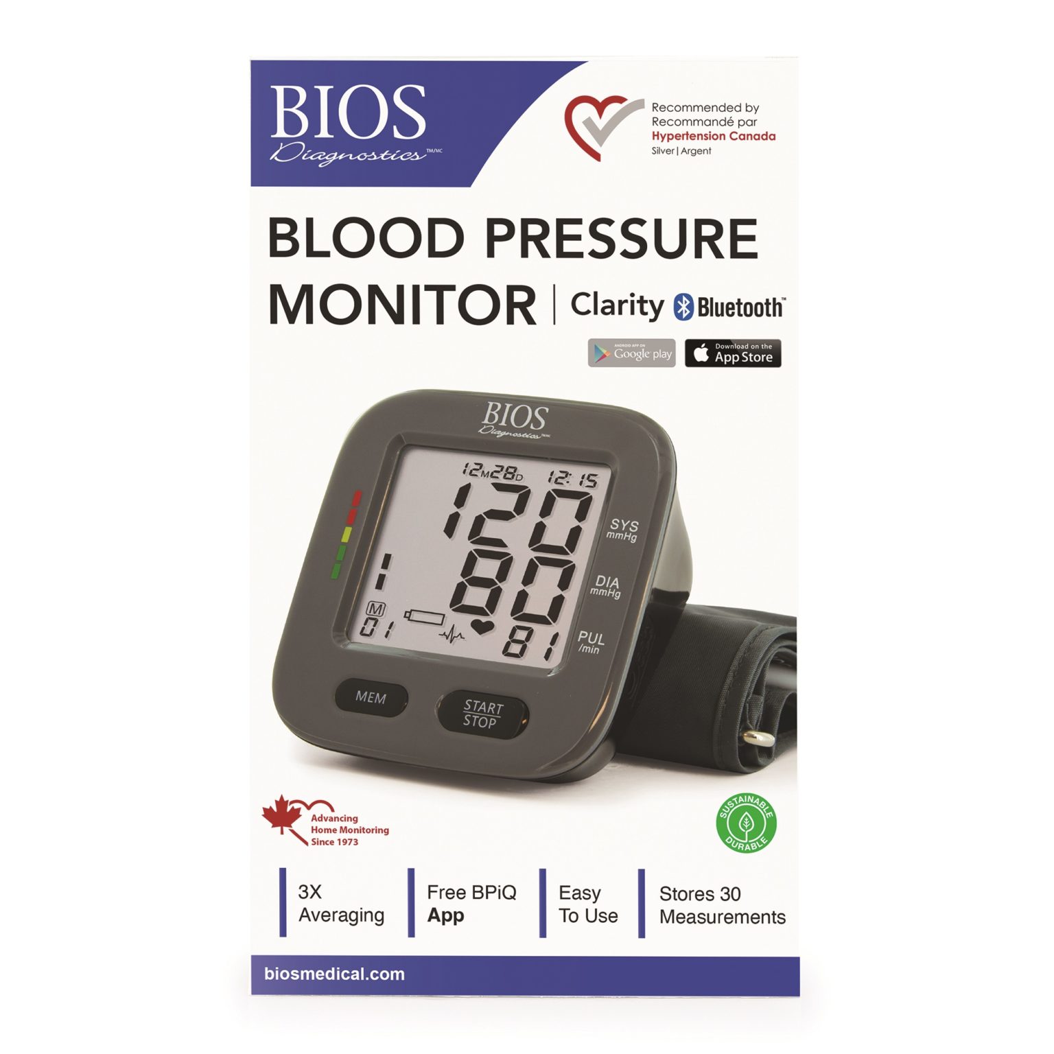 Bios Diagnostics Precision Series Compact Blood Pressure Monitor